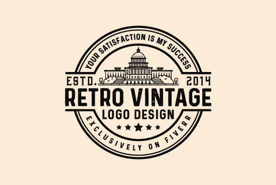 I will design a retro vintage logo