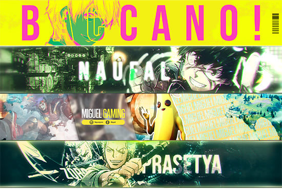 I will design anime aesthetic epic banner for youtube, facebook, twitter