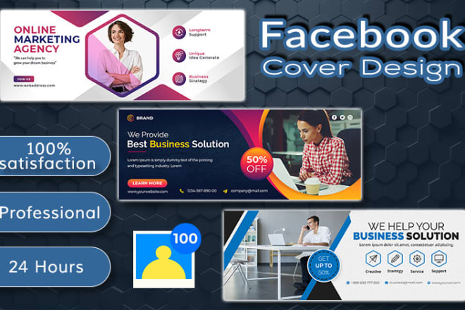 I will design attractive facebook cover photo and banner design