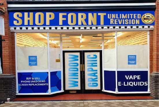 I will design awesome shopfront for you
