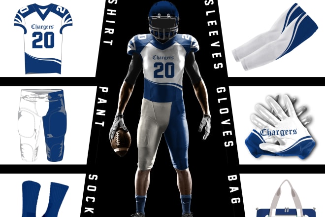 I will design best american football uniform and 3d mockup