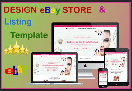 I will design custom ebay store and responsive listing template