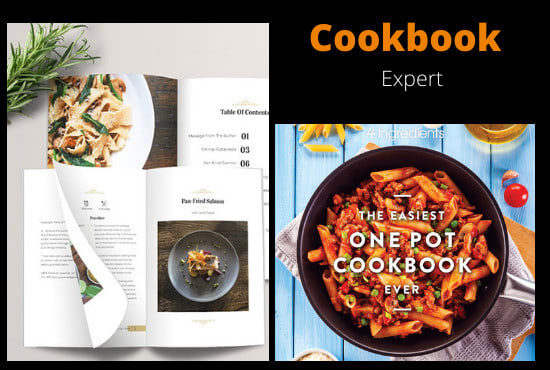 I will design ebook recipe book cookbook cover book writing amazon kdp