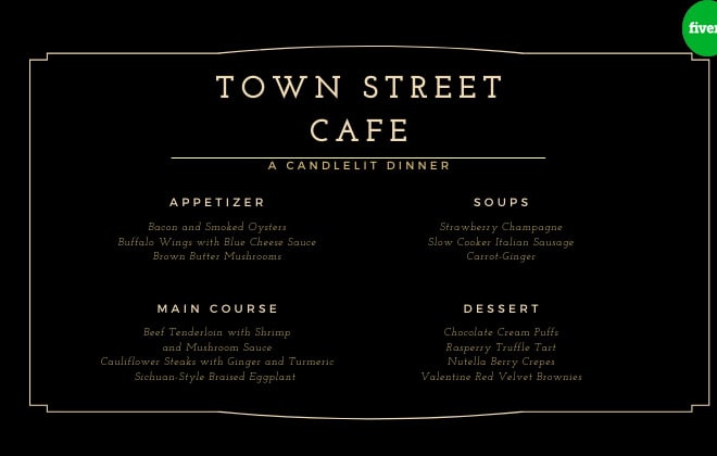 I will design food cafe menu restaurant menu