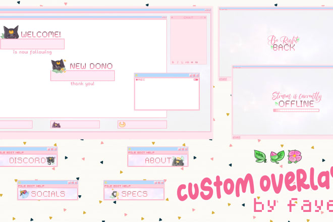 I will design full overlay set with drawings