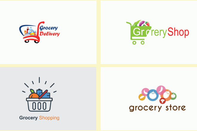 I will design grocery shopping,super market,fruit shop logo with professional way