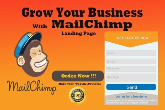 I will design mailchimp landing page