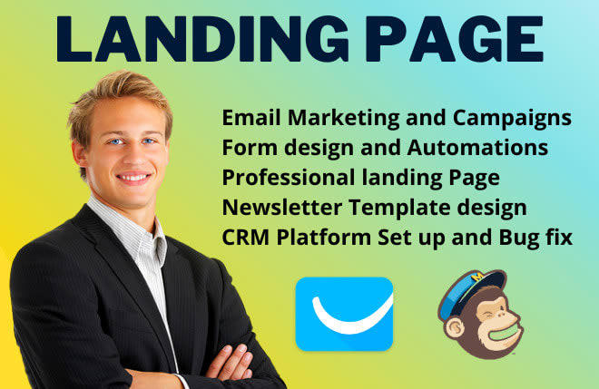 I will design mailchimp landing page and email template