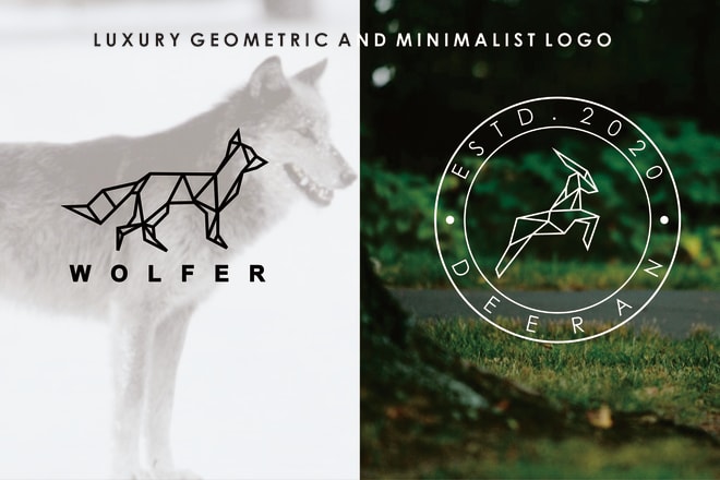 I will design minimalist geometric luxury or geometry animal logo