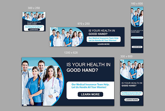 I will design modern banner ads for google ads