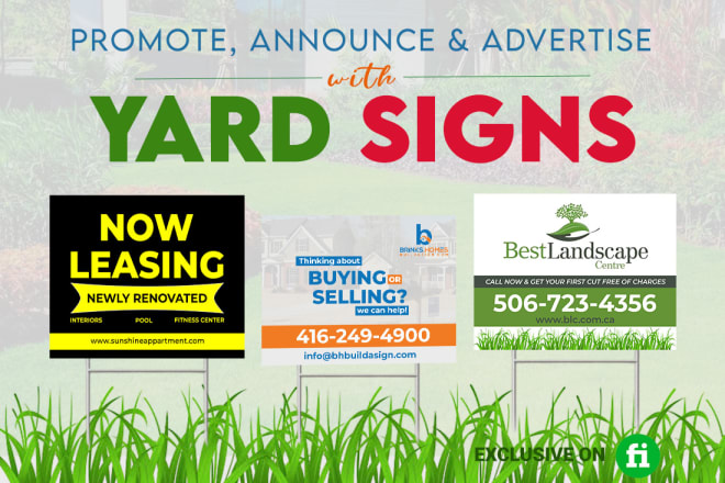 I will design professional and captivating yard sign lawn sign