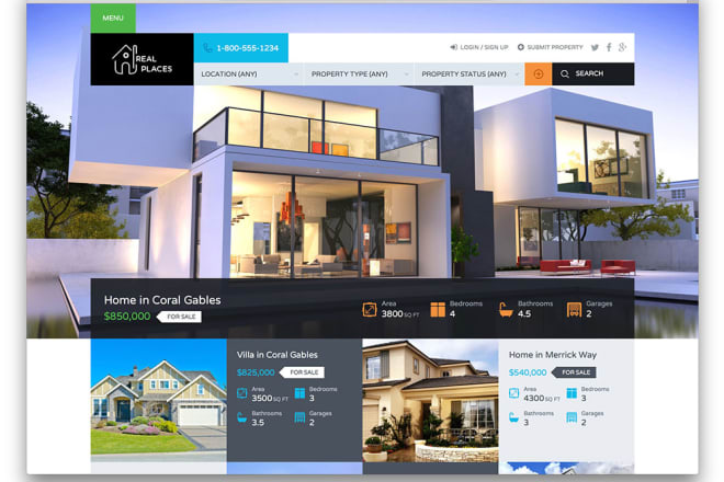 I will design real estate home website with wordpress