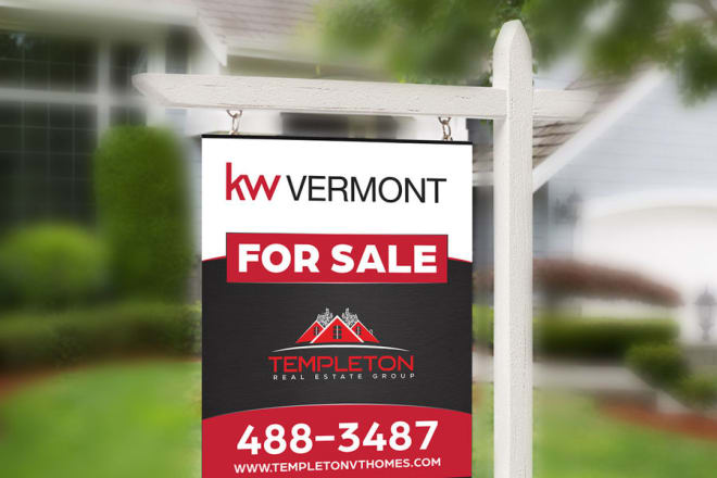 I will design real estate yard sign, lawn sign