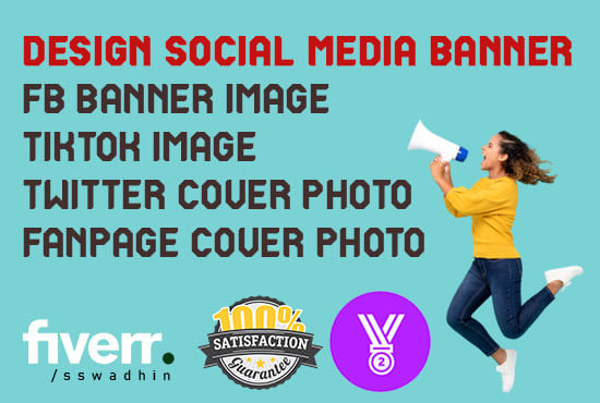 I will design social media banner, fb banner image, tiktok image