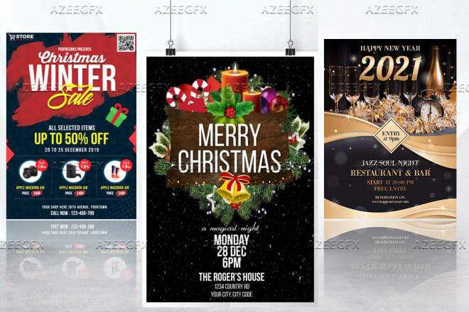 I will design winter sale flyer for christmas and new year sales