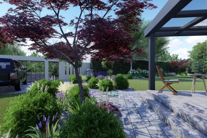 I will design your garden landscape backyard terrace patio