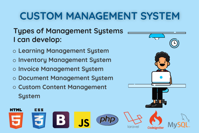 I will develop web based custom management system