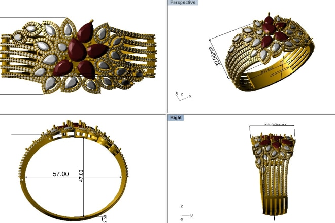 I will do 3d jewellery cad design