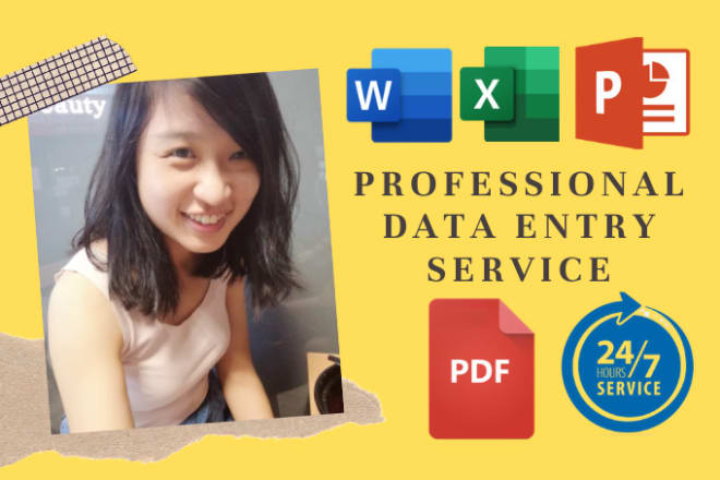 I will do accurate and fast data entry projects pdf to excel
