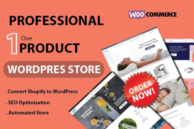 I will do amazing one product wordpress woocommerce store