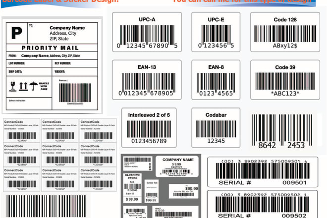 I will do any kind of barcode sticker layout and design