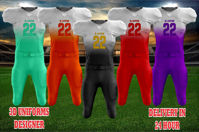 I will do any sportswear custom uniform designs