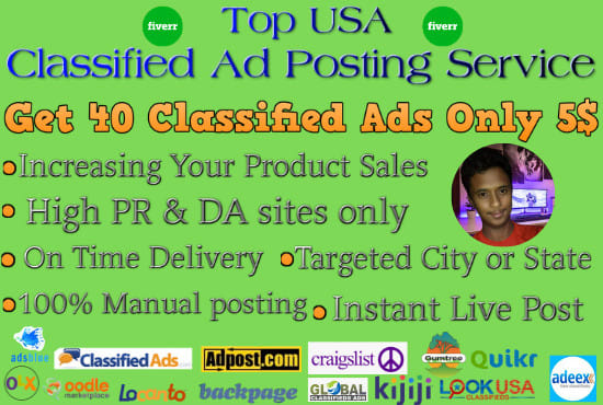 I will do classified ads posting in USA, UK and worldwide manually