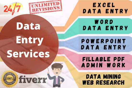 I will do data entry, web research, copy paste, data mining, excel, word and powerpoint