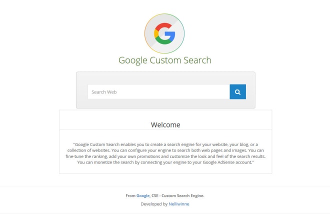 I will do google custom search script for standard and json