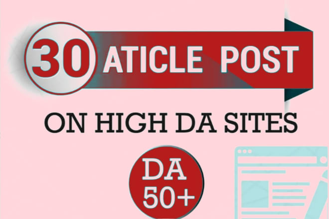 I will do high authority article submission SEO backlinks service