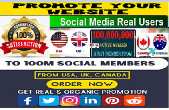 I will do promote your website, crypto, book, cbd, web, page weblink on social media
