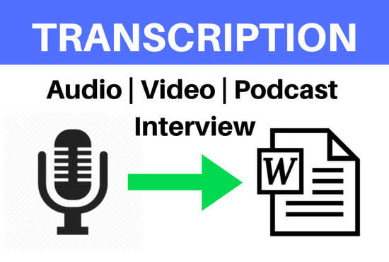 I will do quality video and audio transcription