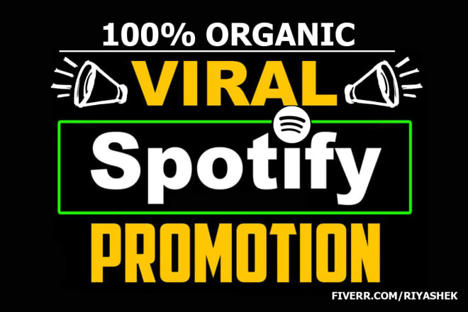 I will do real organic spotify promotion and make your music viral