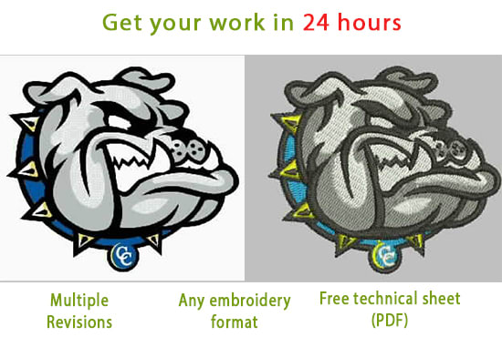 I will do realistic and detailed embroidery logo in less than 24 hrs