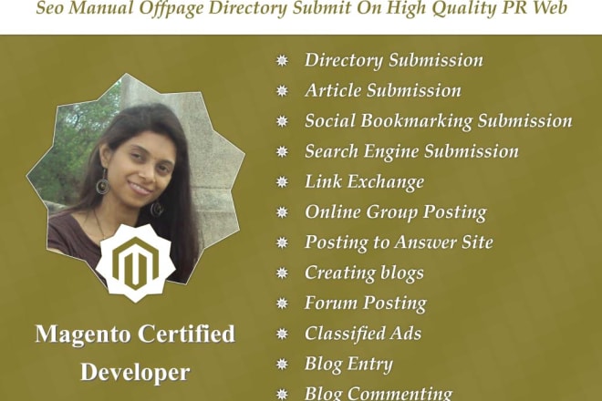 I will do seo manual offpage directory submit on high quality PR web