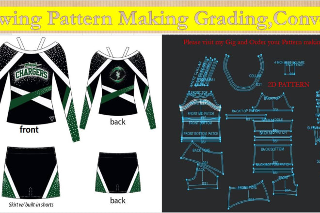 I will do sewing pattern making digitally for your project