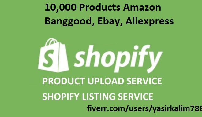 I will do shopify product listing and data entry on shopify