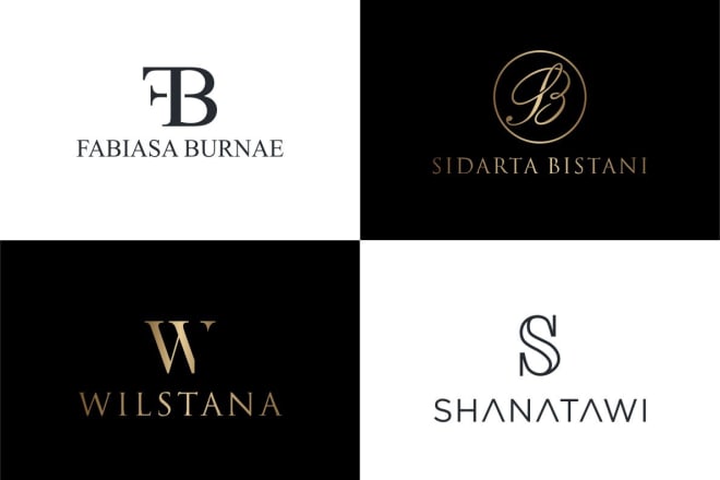 I will do simple minimalist monogram and luxury logo design