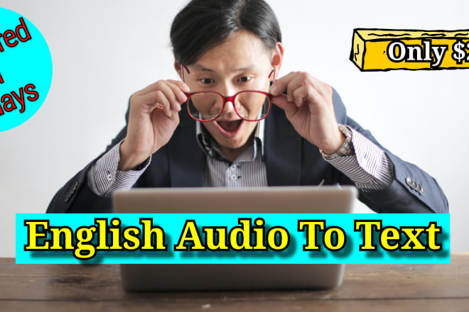 I will do translate english audio to text
