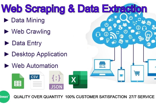 I will do web scraping and data extraction