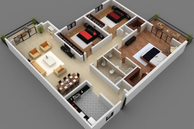I will draw floor plan for real estate agent
