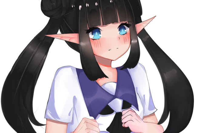 I will draw oc, fanart or anything in cute anime style