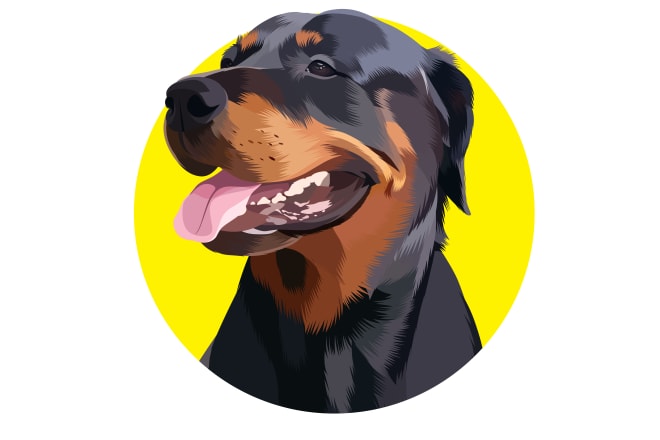 I will draw your pet into a potrait vector under 24 hours
