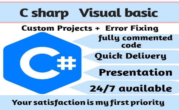 I will fix or develop your c sharp or visual basic projects