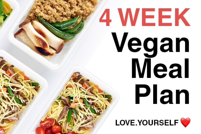 I will give you 4 week vegan meal plan