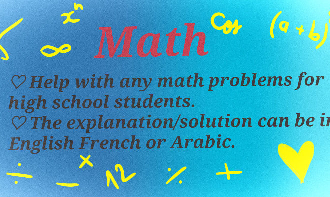I will help with any high school math problem
