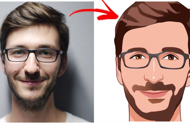 I will illustrate your picture in my cartoon style face of 1 person