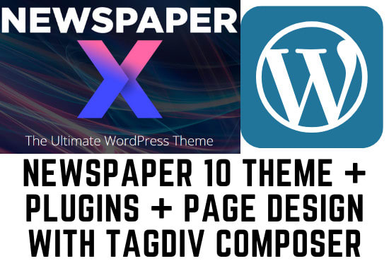 I will install newspaper x wordpress theme with basic plugins