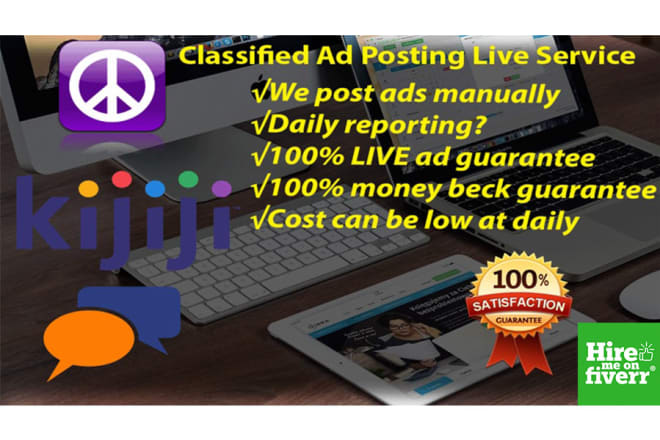I will live guaranteed classified ad posting cl in USA sites