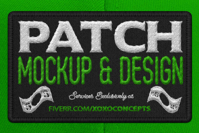 I will make a mockup image or design of apparel patch label logo